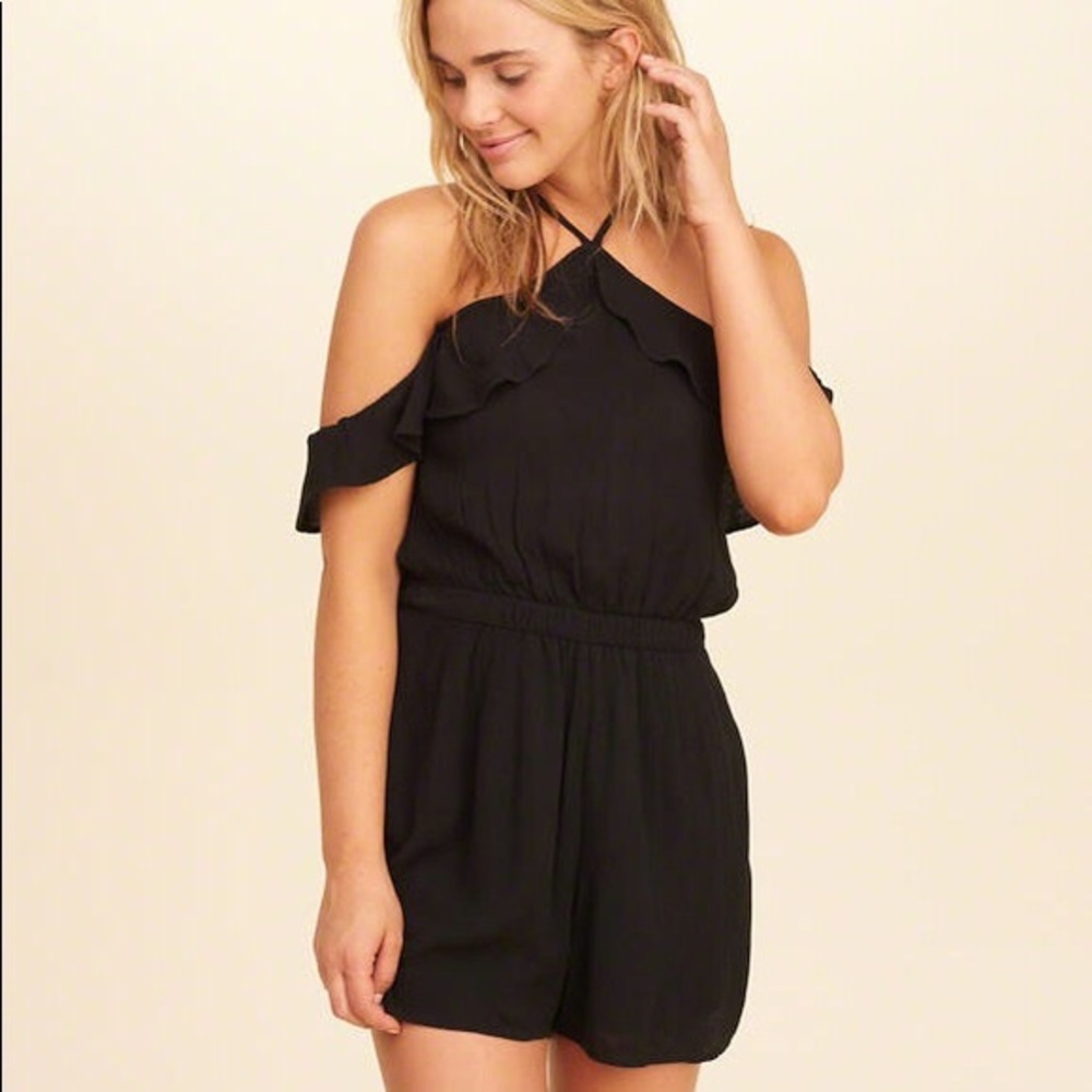 Super cute halter and off the shoulder romper